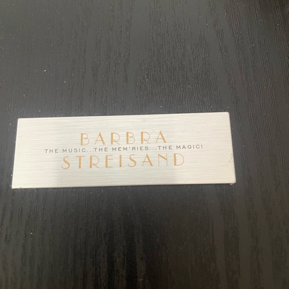 Barbra Streisand  box, coasters and wine, corkscrew, and opener